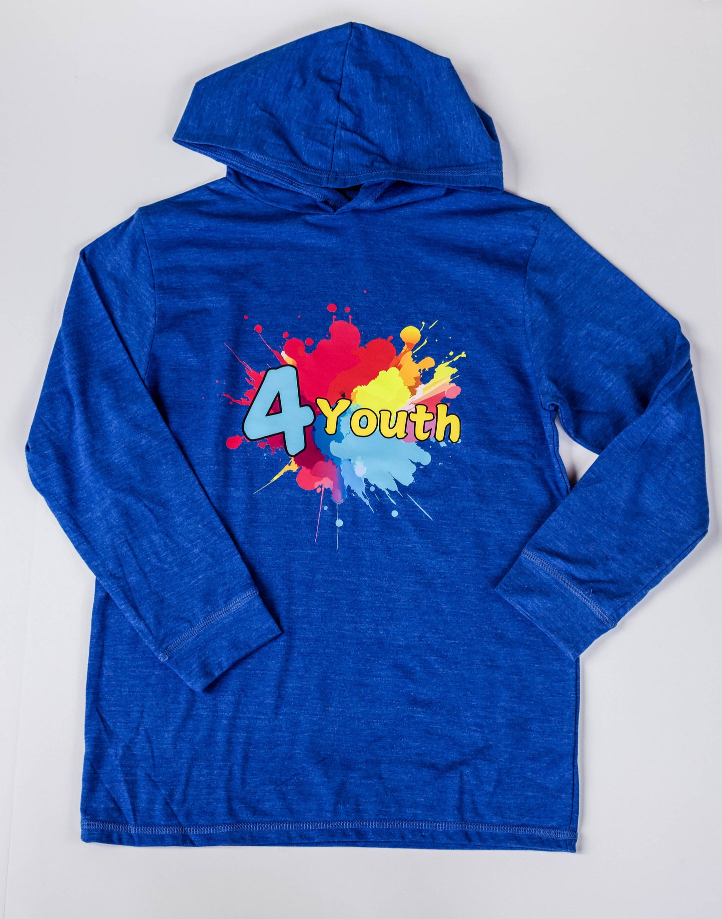 YOUTH Long Sleeve Hooded Tee - "4 Youth"