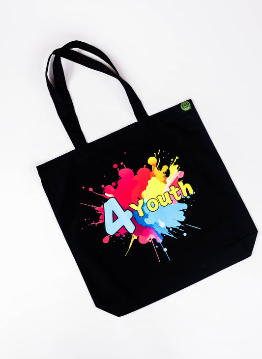Zero Plastic ECOBAG Recycled Cotton Lightweight Tote - "4 Youth"