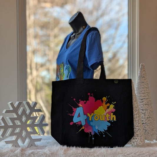 Zero Plastic ECOBAG Recycled Cotton Tote - "4 Youth"