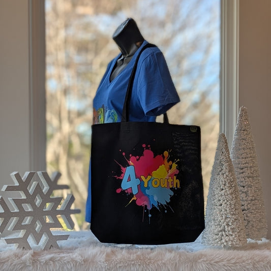 Zero Plastic ECOBAG Recycled Cotton Lightweight Tote - "4 Youth"